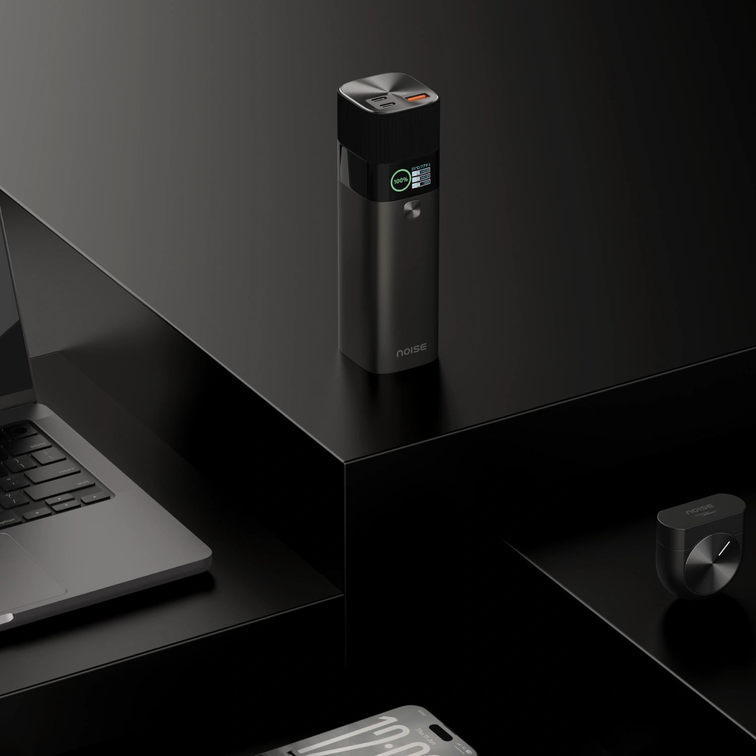 Noise 27,600mAh 140W Power Bank — Manufacturer lifestyle view of the Noise 140W power bank.