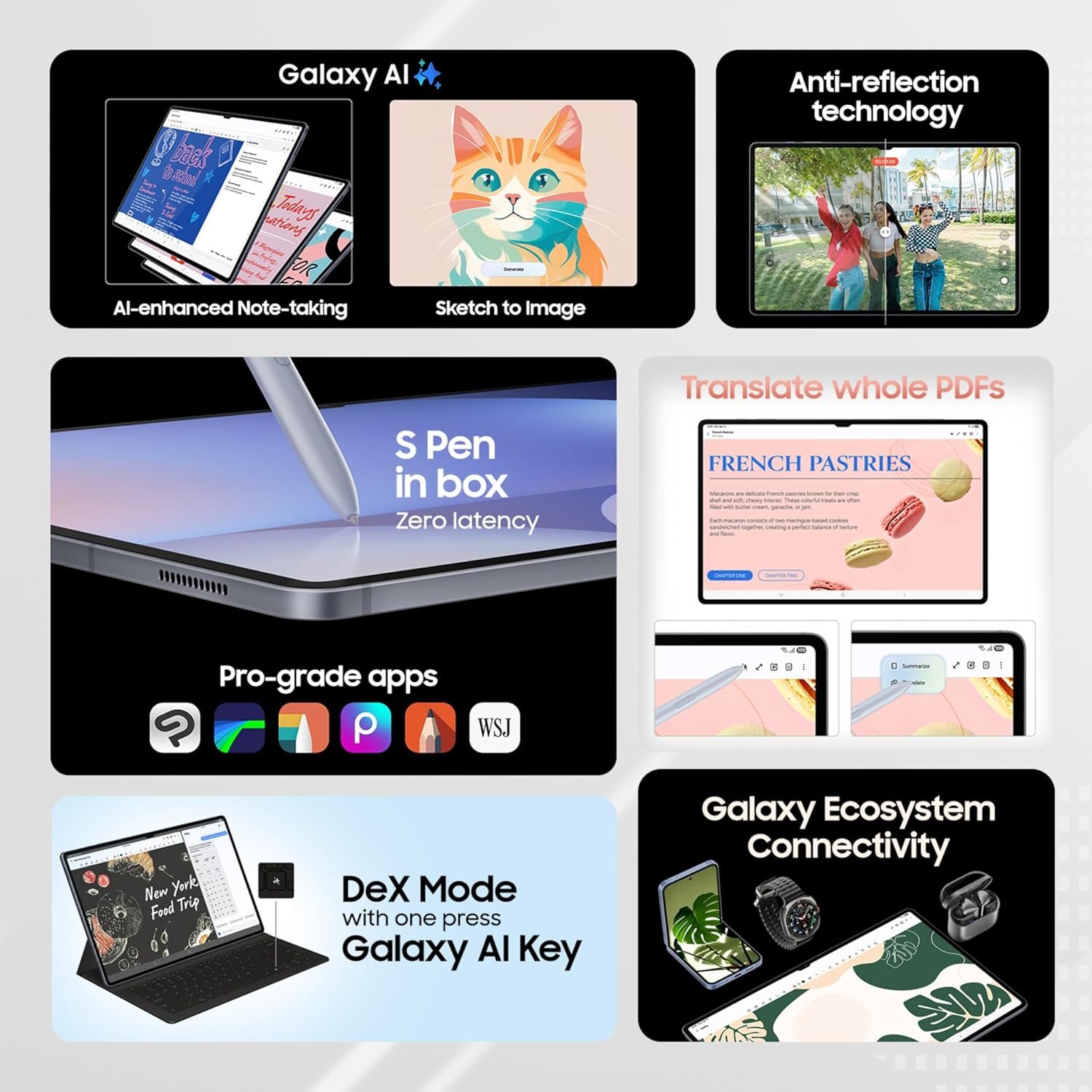 Samsung Galaxy Tab S10+ Platinum Silver — detail image